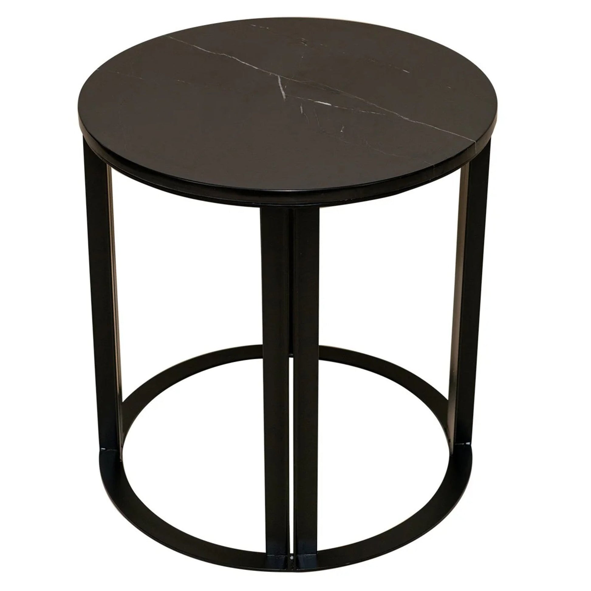 Bowie Marble Side Table Side Table Cafe Lighting & Living Black