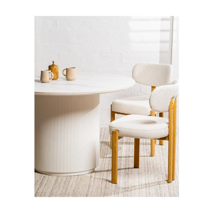 Cancun Metal Dining Chair Set of 2 - Beige