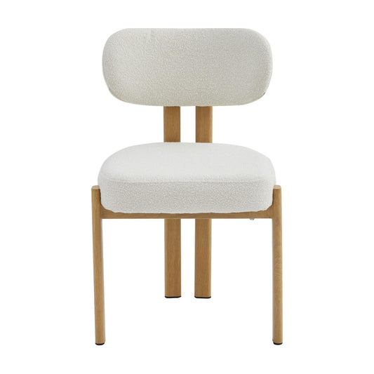 Cancun Metal Dining Chair Set of 2 - Beige