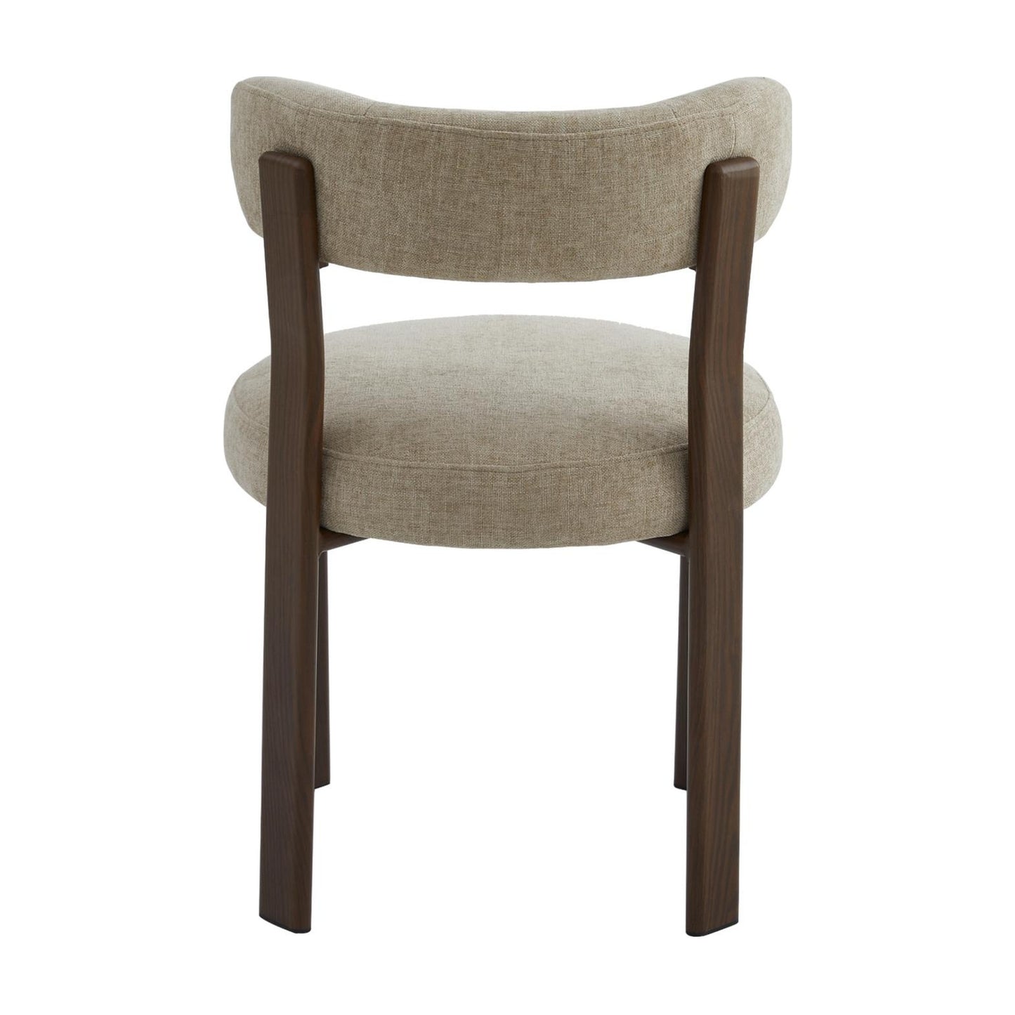 Carmo Fabric Walnut Wood Dining Chair Set of 2