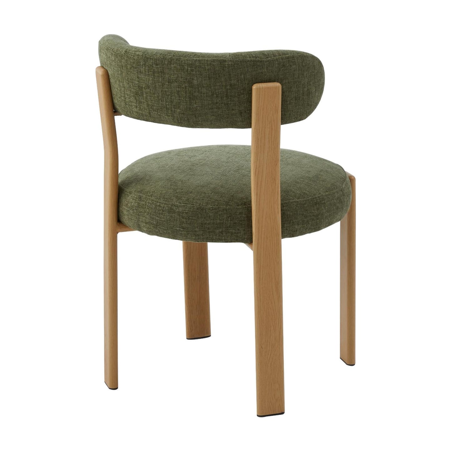 Carmo Fabric Natural Wood Dining Chair Set of 2