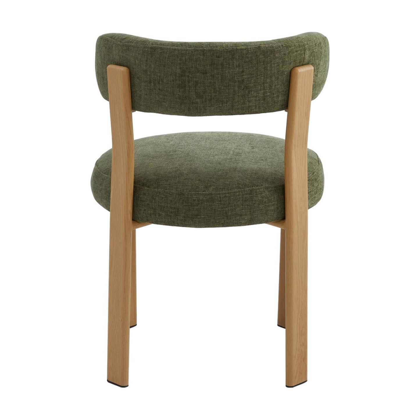 Carmo Fabric Natural Wood Dining Chair Set of 2