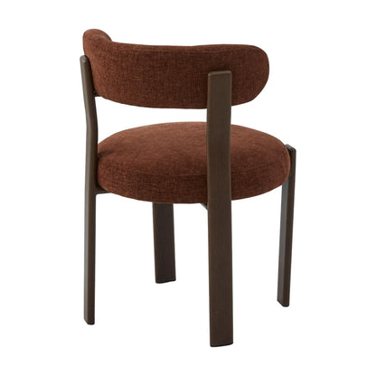 Carmo Fabric Walnut Wood Dining Chair Set of 2