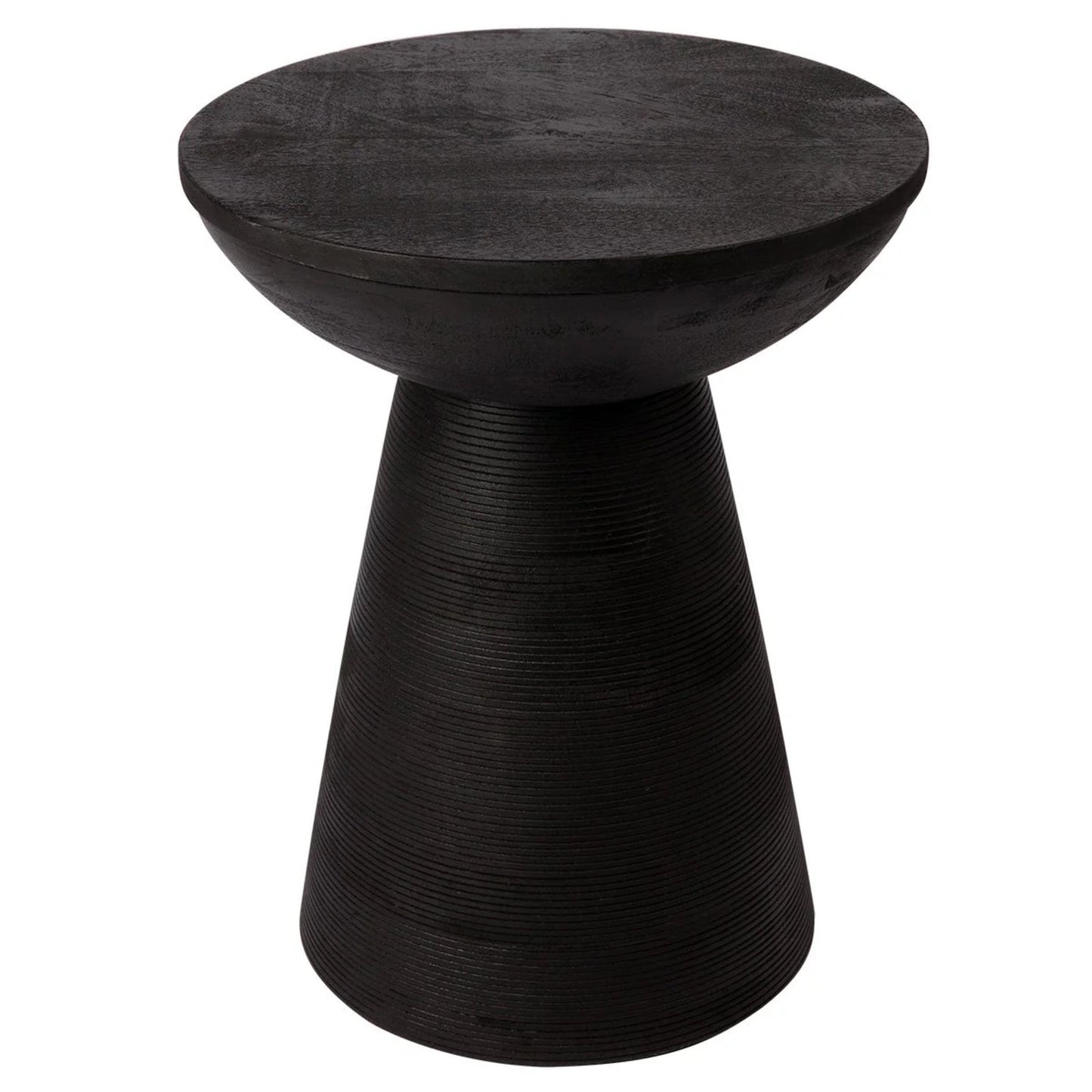 Cayman Mango Wood Side Table - Black Side Table Cafe Lighting & Living   