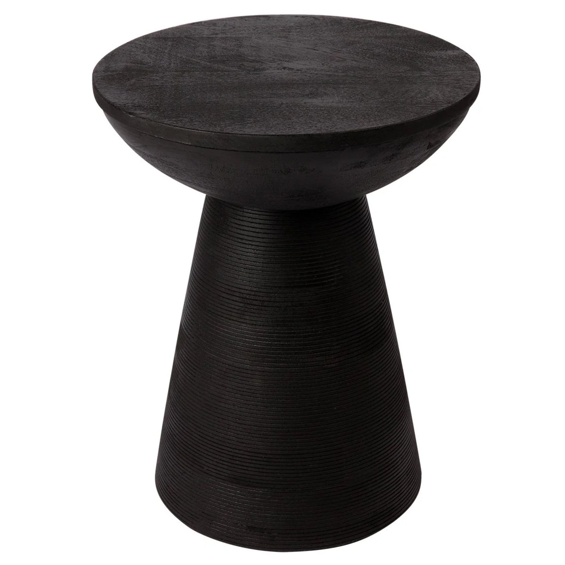 Cayman Mango Wood Side Table - Black Side Table Cafe Lighting & Living   