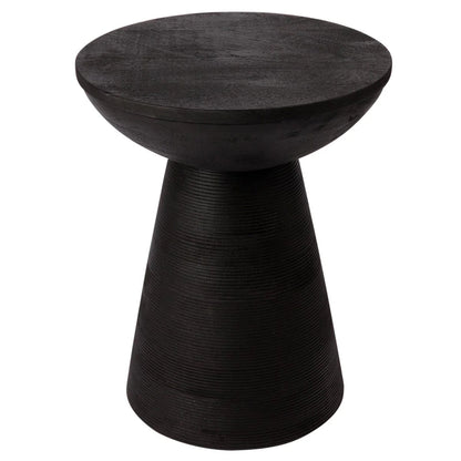 Cayman Mango Wood Side Table - Black Side Table Cafe Lighting & Living   