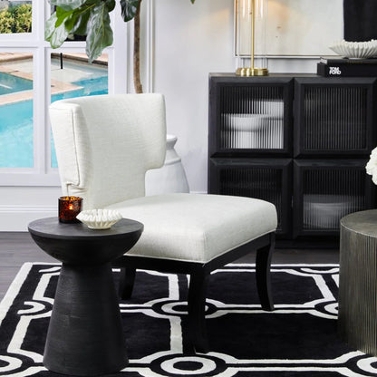 Cayman Mango Wood Side Table - Black Side Table Cafe Lighting & Living   