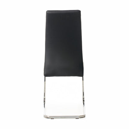 Chara Leather Dining Chair Set of 2- Black