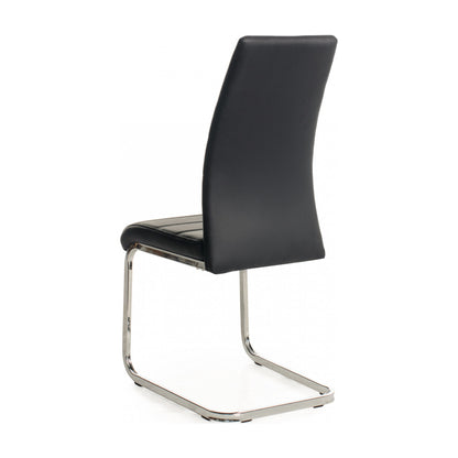Chara Leather Dining Chair Set of 2- Black