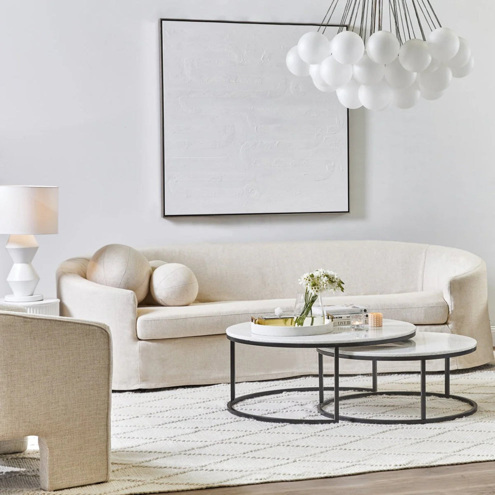 Chloe Stone Nesting Coffee Tables - Black – Alfresco Collective
