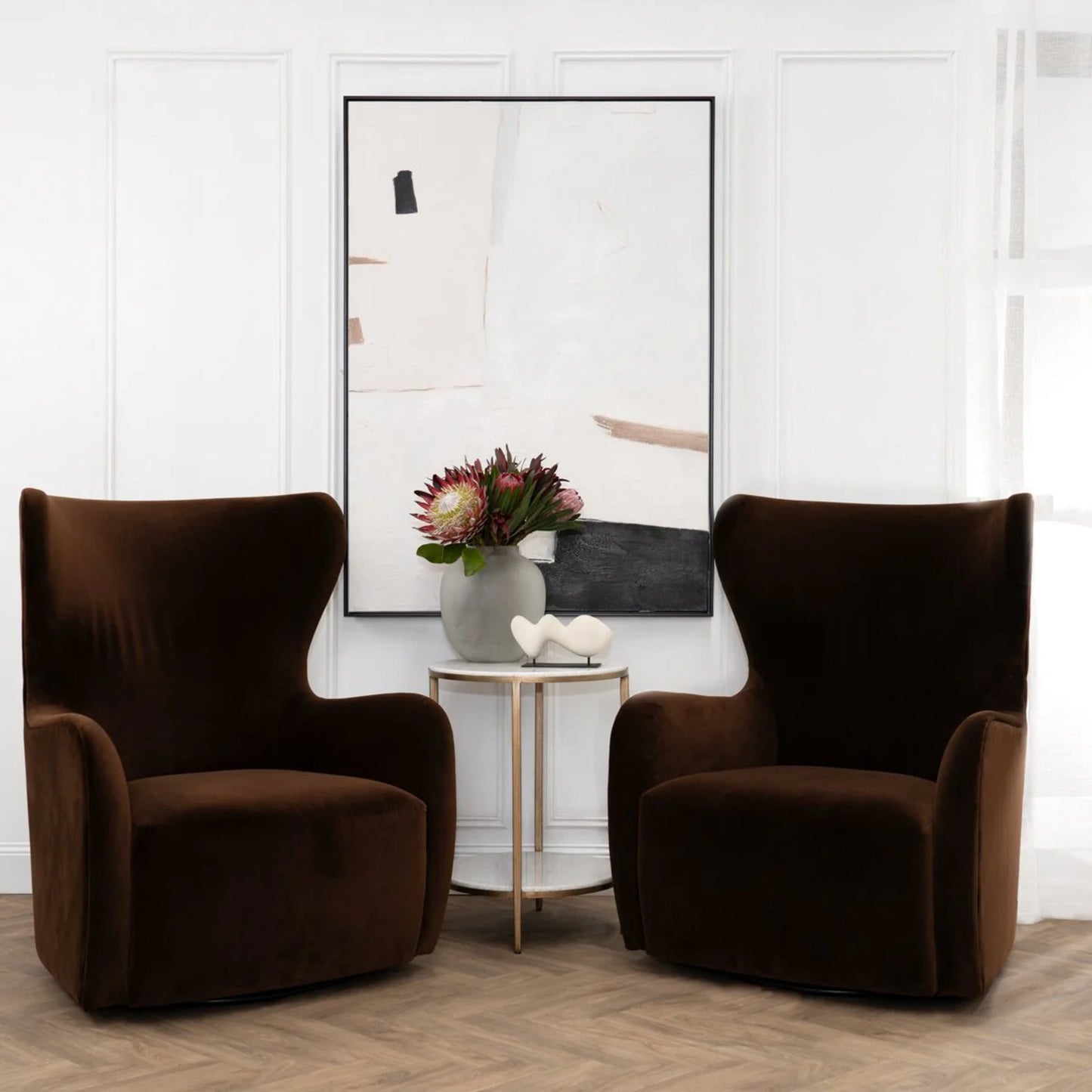 Chloe Stone Side Table - Antique Gold Side Table Cafe Lighting & Living   