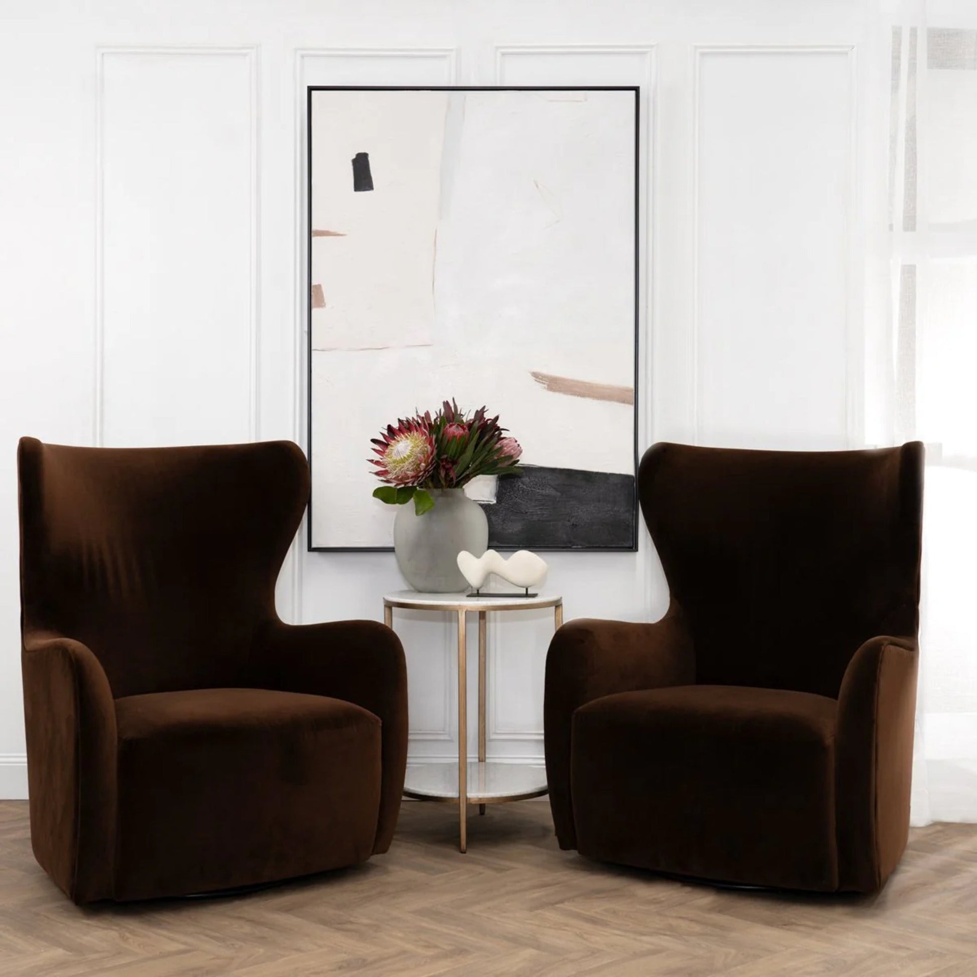 Chloe Stone Side Table - Antique Gold Side Table Cafe Lighting & Living   