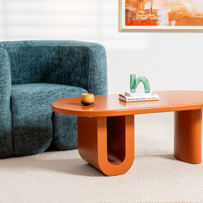Citrus Wood Coffee Table Matte - Orange