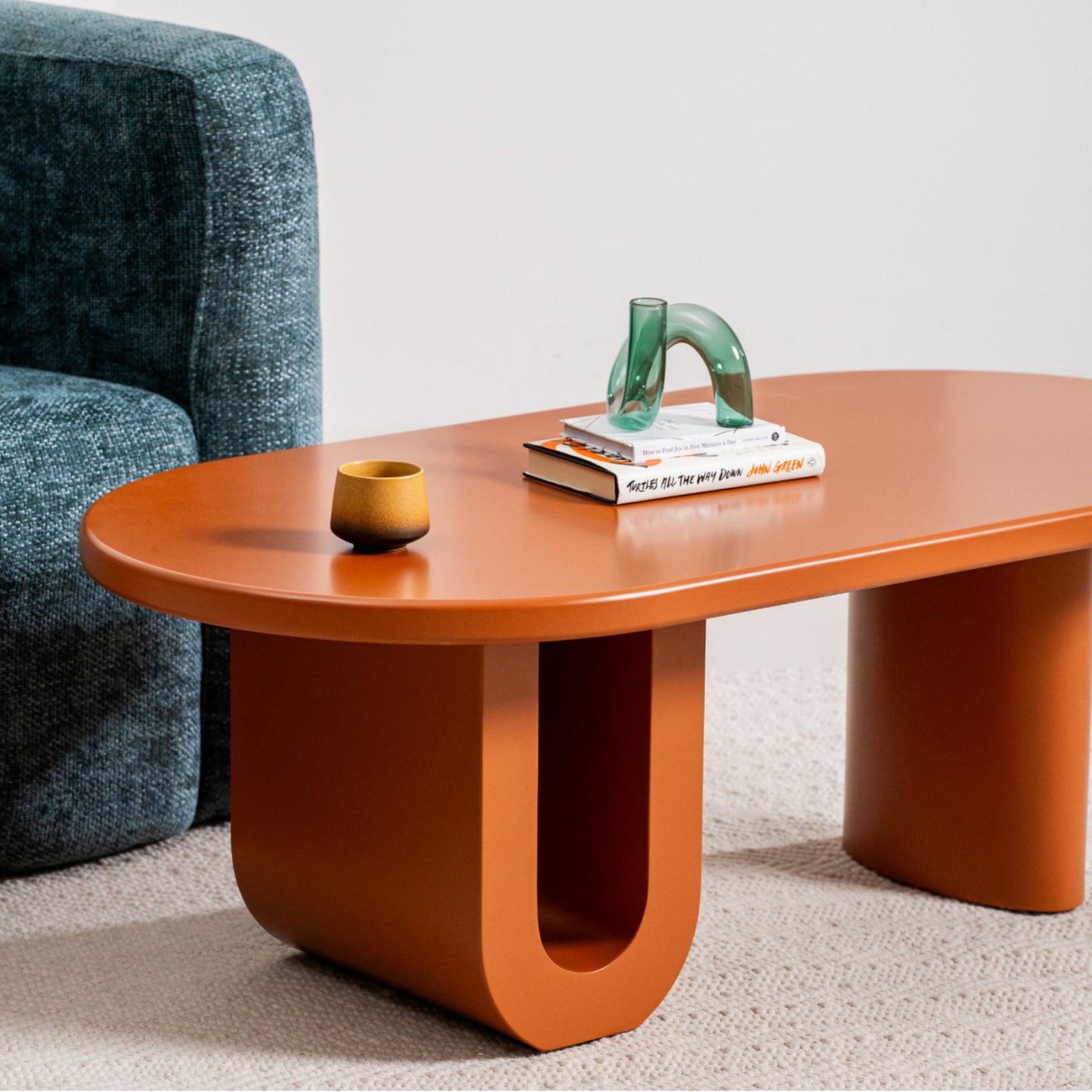 Citrus Wood Coffee Table Matte - Orange