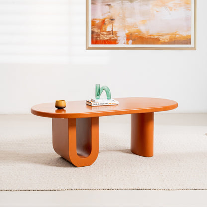 Citrus Wood Coffee Table Matte - Orange