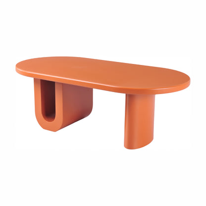 Citrus Wood Coffee Table Matte - Orange