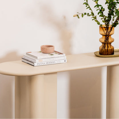 Coastal Stone Console Table - Pebble