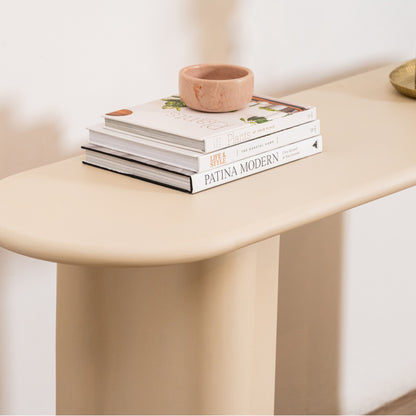 Coastal Stone Console Table - Pebble