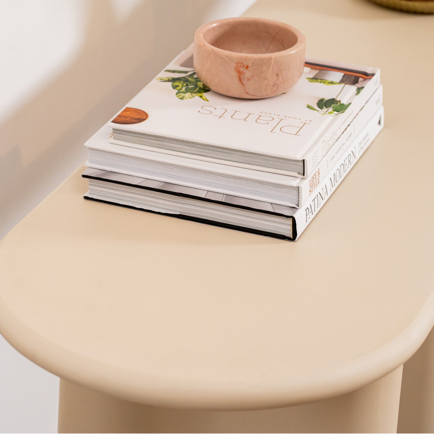 Coastal Stone Console Table - Pebble