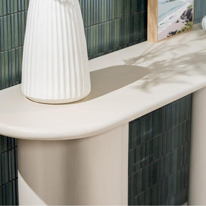 Coastal Stone Console Table - Pebble