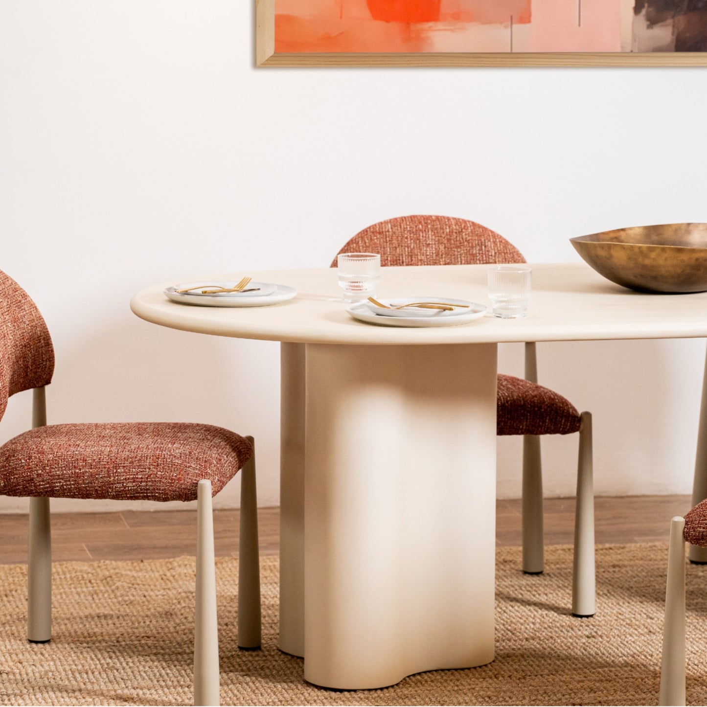 Coastal Stone Dining Table - Pebble