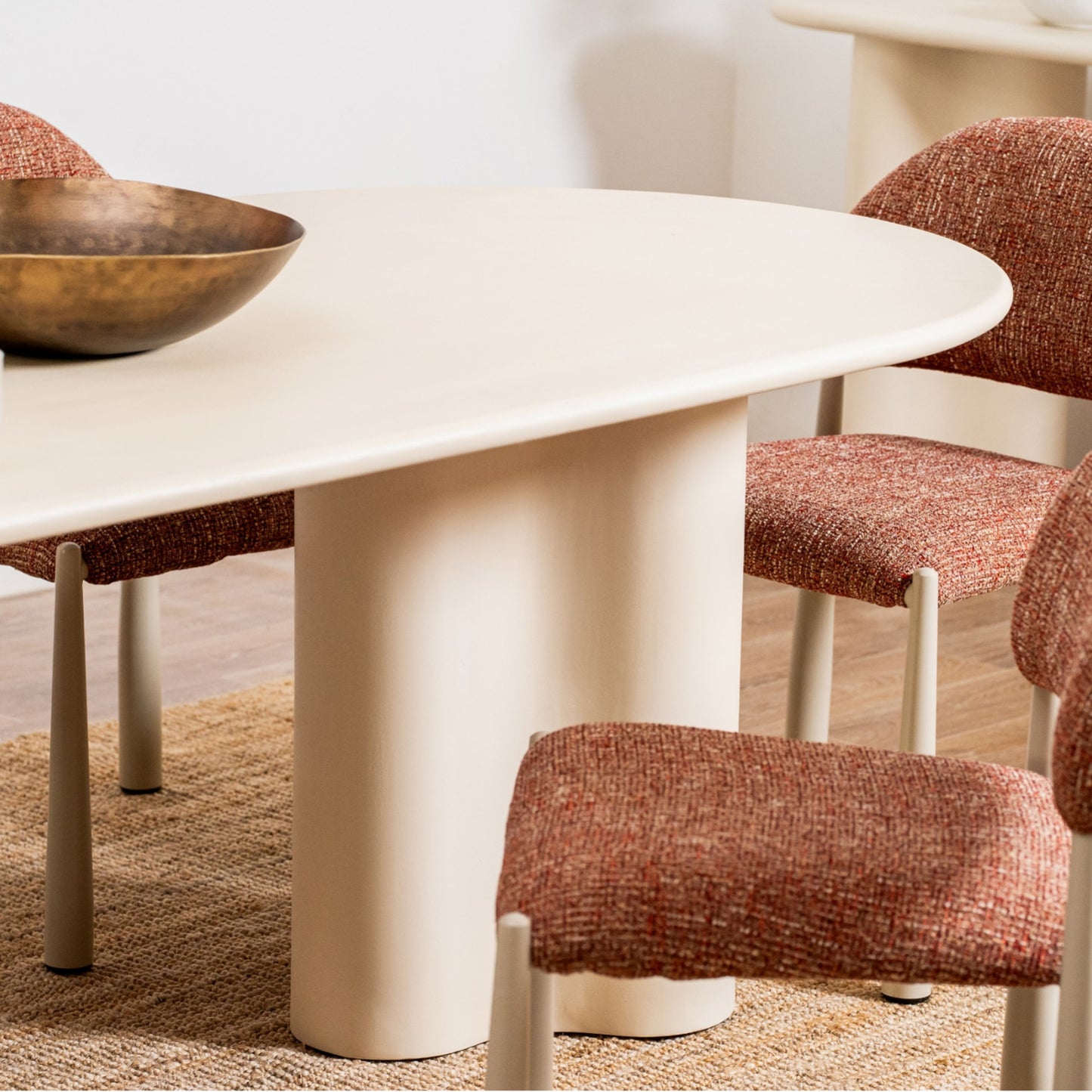 Coastal Stone Dining Table - Pebble