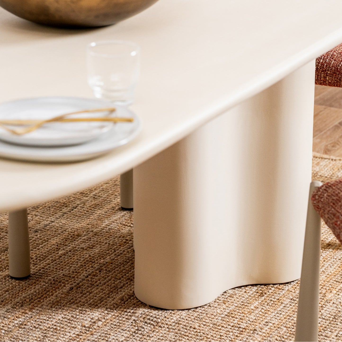 Coastal Stone Dining Table - Pebble