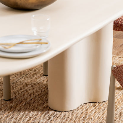 Coastal Stone Dining Table - Pebble
