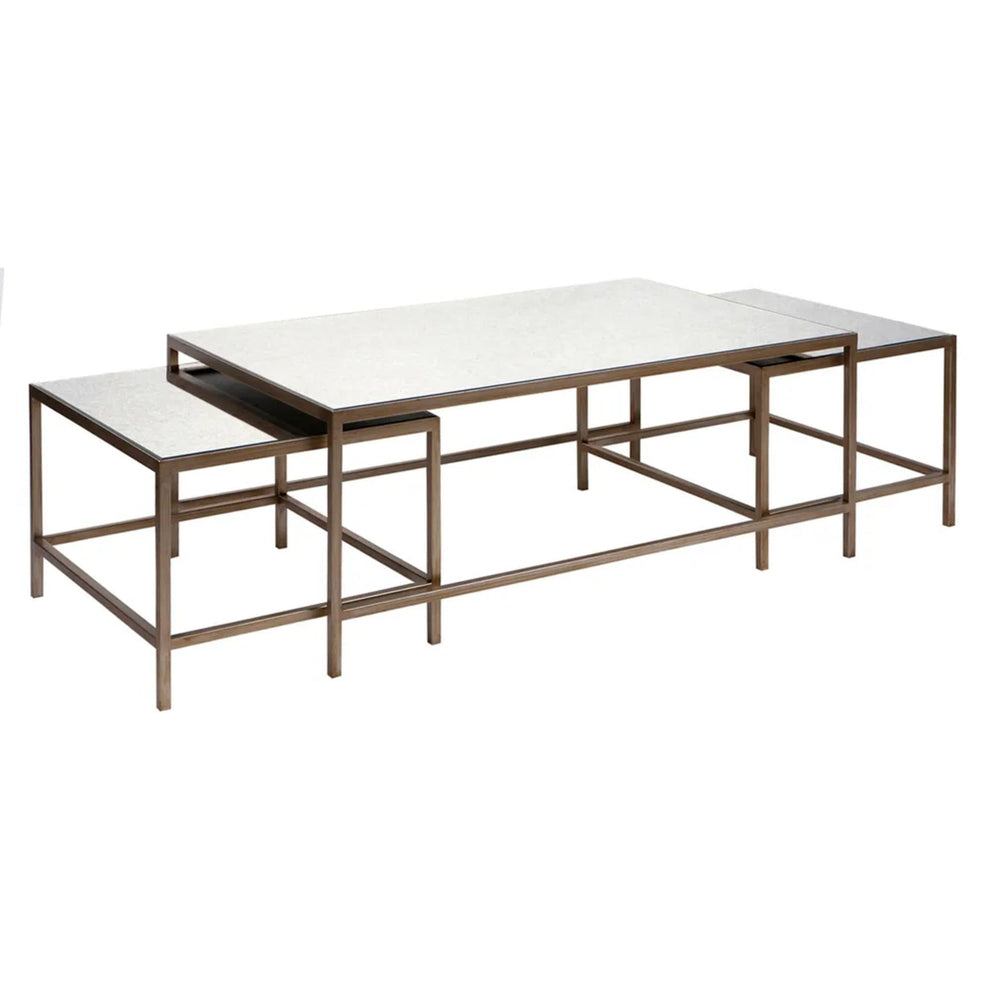 Cocktail Glass Nesting Coffee Table Antique Gold Alfresco Collective — free download
