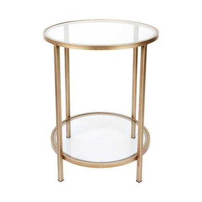Cocktail Glass Round Side Table Side Table Cafe Lighting & Living Antique Gold