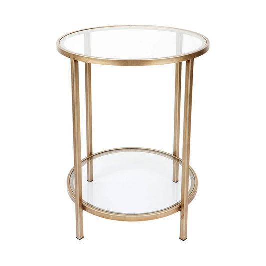 Cocktail Glass Round Side Table Side Table Cafe Lighting & Living Antique Gold
