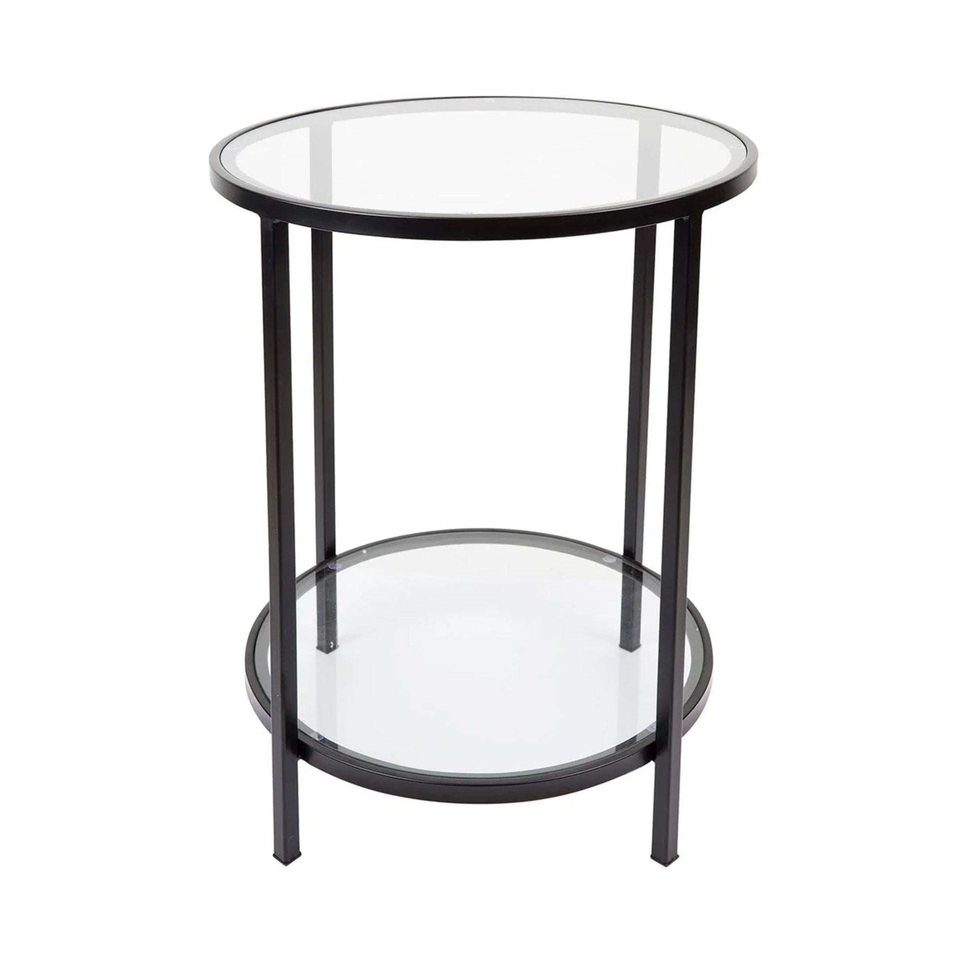 Cocktail Glass Round Side Table Side Table Cafe Lighting & Living Black