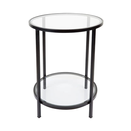 Cocktail Glass Round Side Table Side Table Cafe Lighting & Living Black