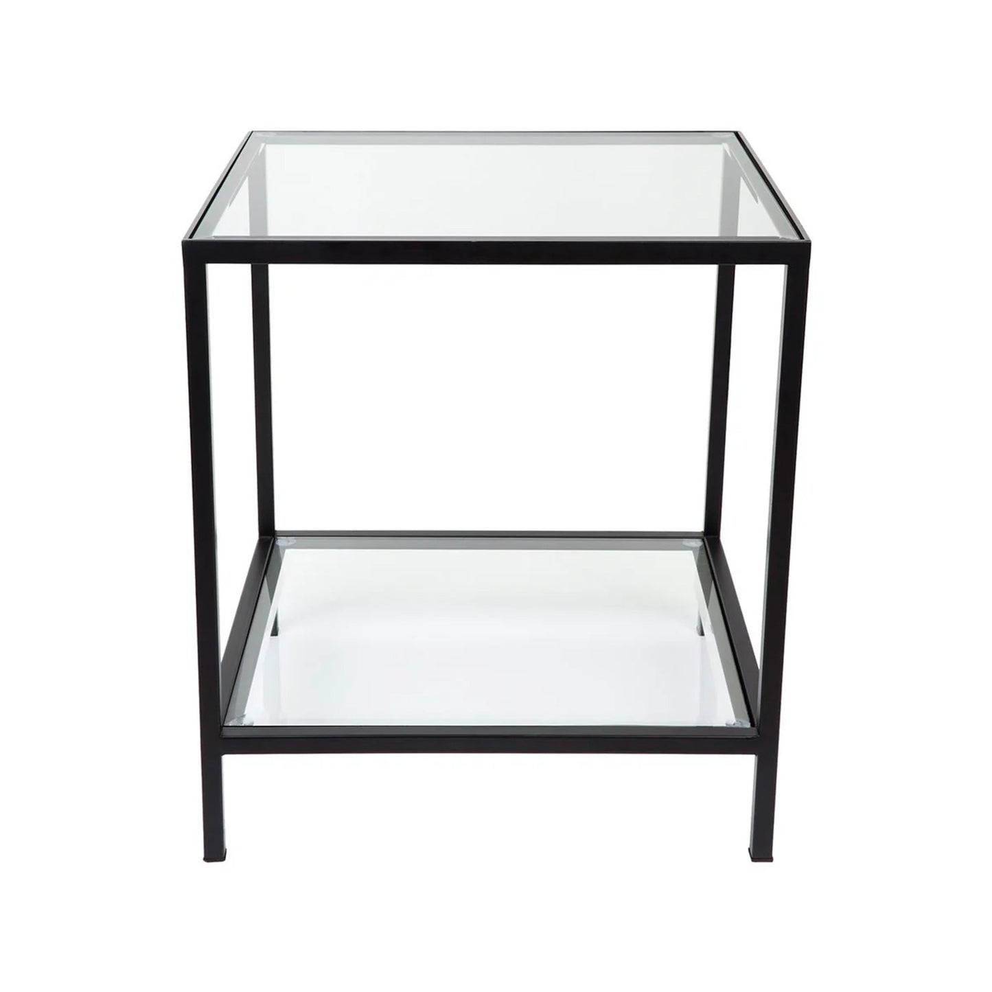 Cocktail Glass Square Side Table Side Table Cafe Lighting & Living Black
