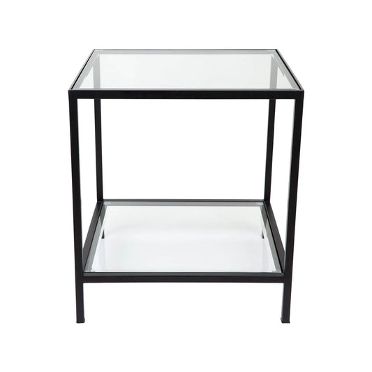 Cocktail Glass Square Side Table Side Table Cafe Lighting & Living Black
