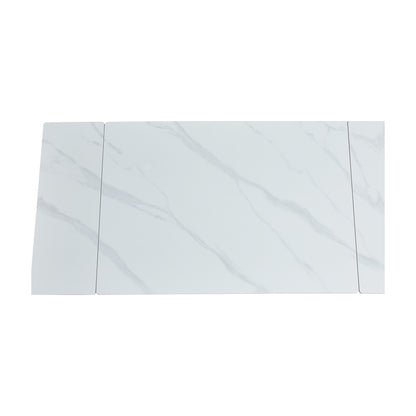 Coral Ceramic Extension Dining Table Matte - Snow White