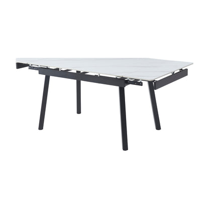 Coral Ceramic Extension Dining Table Matte - Snow White