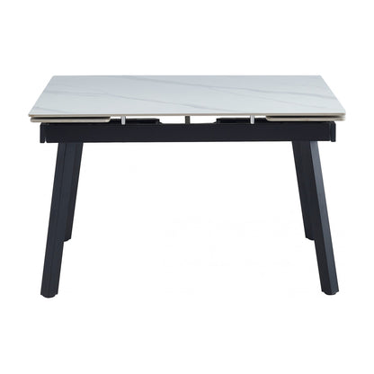 Coral Ceramic Extension Dining Table Matte - Snow White