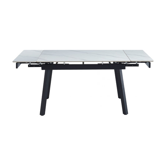 Coral Ceramic Extension Dining Table Matte - Snow White