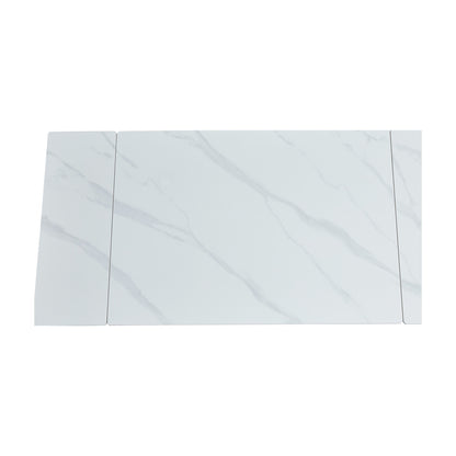 Coral Ceramic Large Extension Dining Table Matte - Snow White