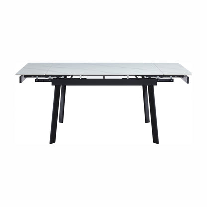 Coral Ceramic Large Extension Dining Table Matte - Snow White