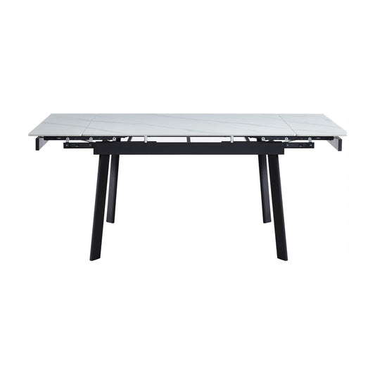 Coral Ceramic Large Extension Dining Table Matte - Snow White