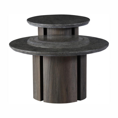 Corfu Marble Side Table Grey