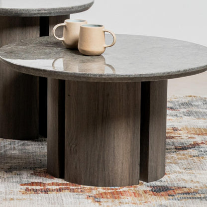 Corfu Marble Coffee Table Grey