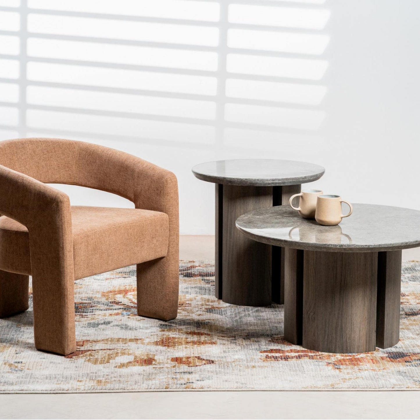 Corfu Marble Coffee Table Grey