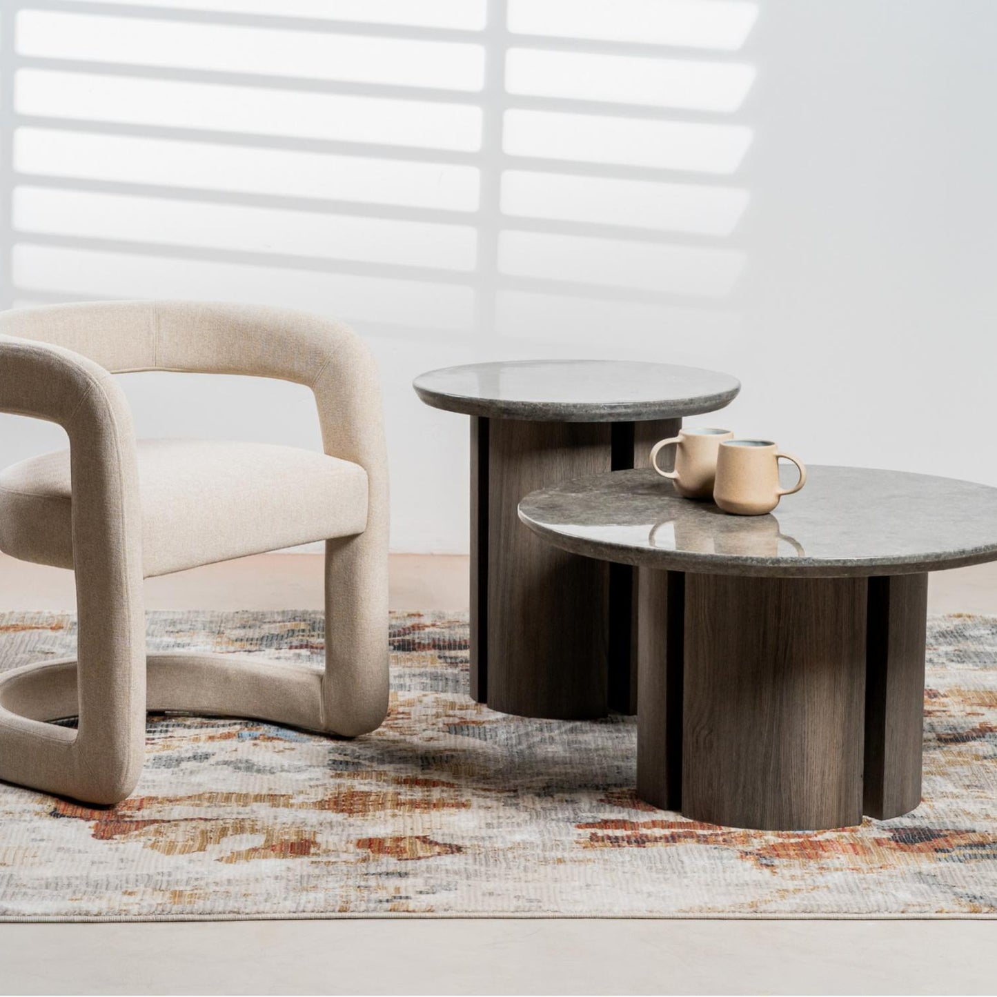 Corfu Marble Coffee Table Grey