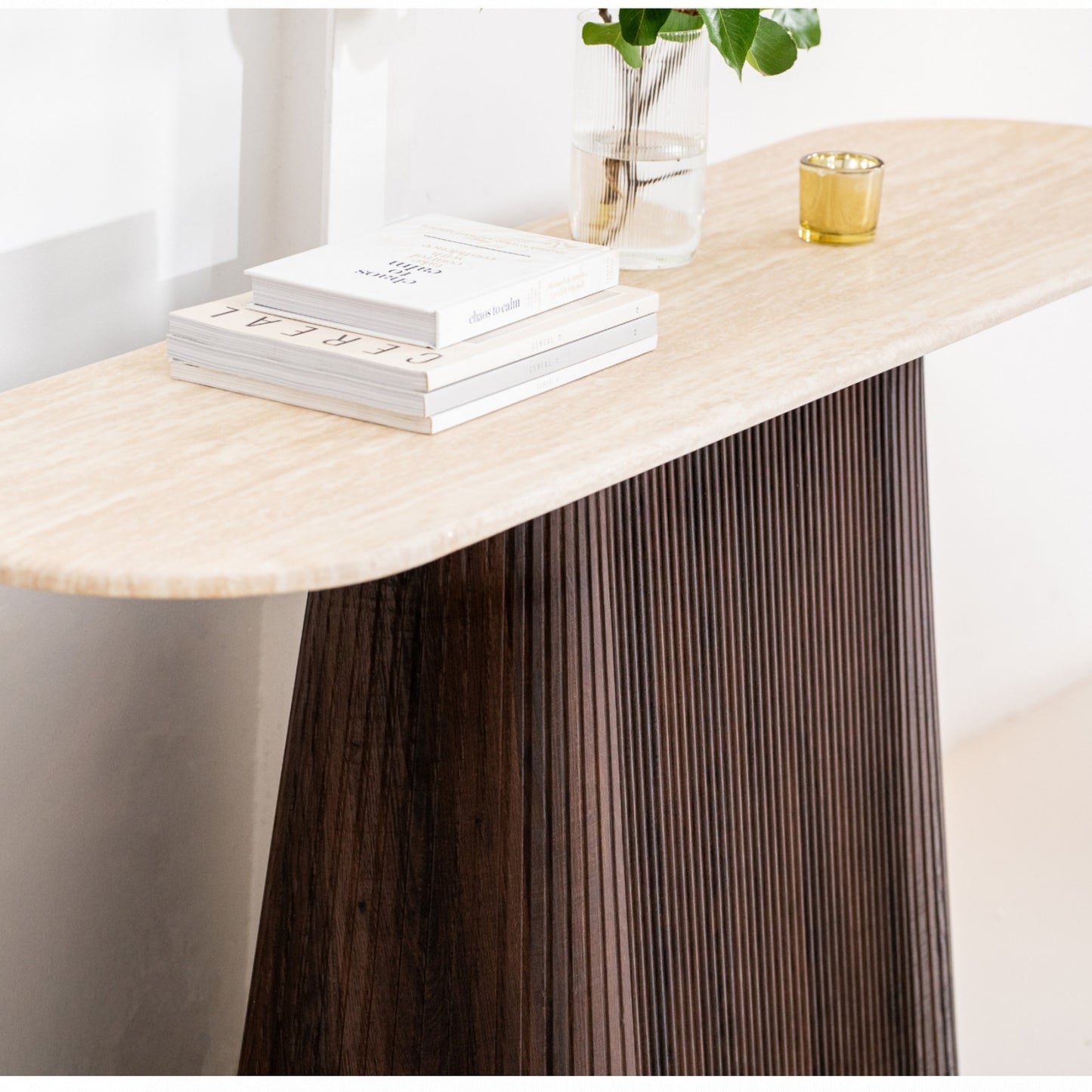 Crete Console Table - Travertine