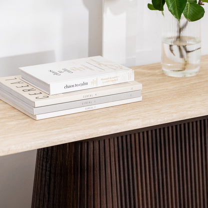 Crete Console Table - Travertine