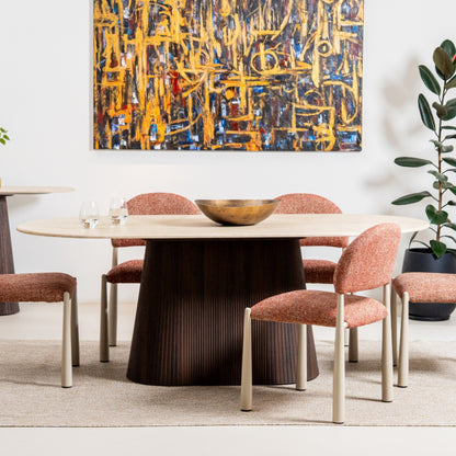 Crete Large Dining Table - Travertine