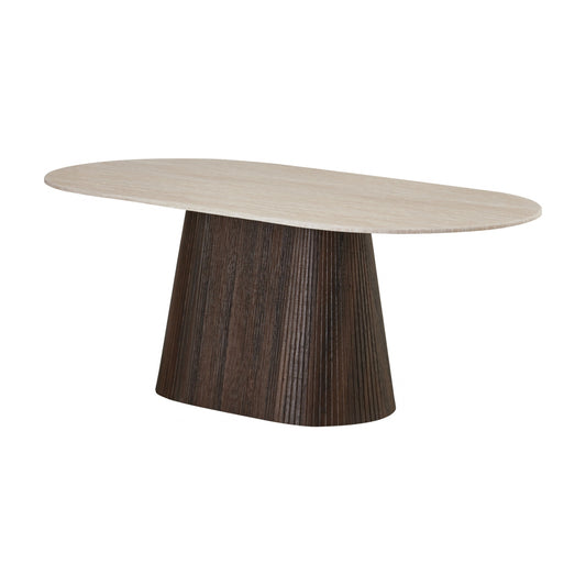 Crete Large Dining Table - Travertine